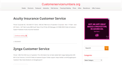 Desktop Screenshot of customerservicenumbers.org