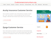 Tablet Screenshot of customerservicenumbers.org