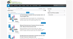 Desktop Screenshot of customerservicenumbers.net
