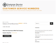 Tablet Screenshot of customerservicenumbers.com
